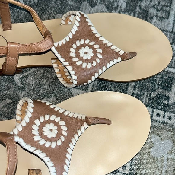 Jack Rogers women’s Maci Brown and White Sandals size 7.5 - Picture 3 of 6